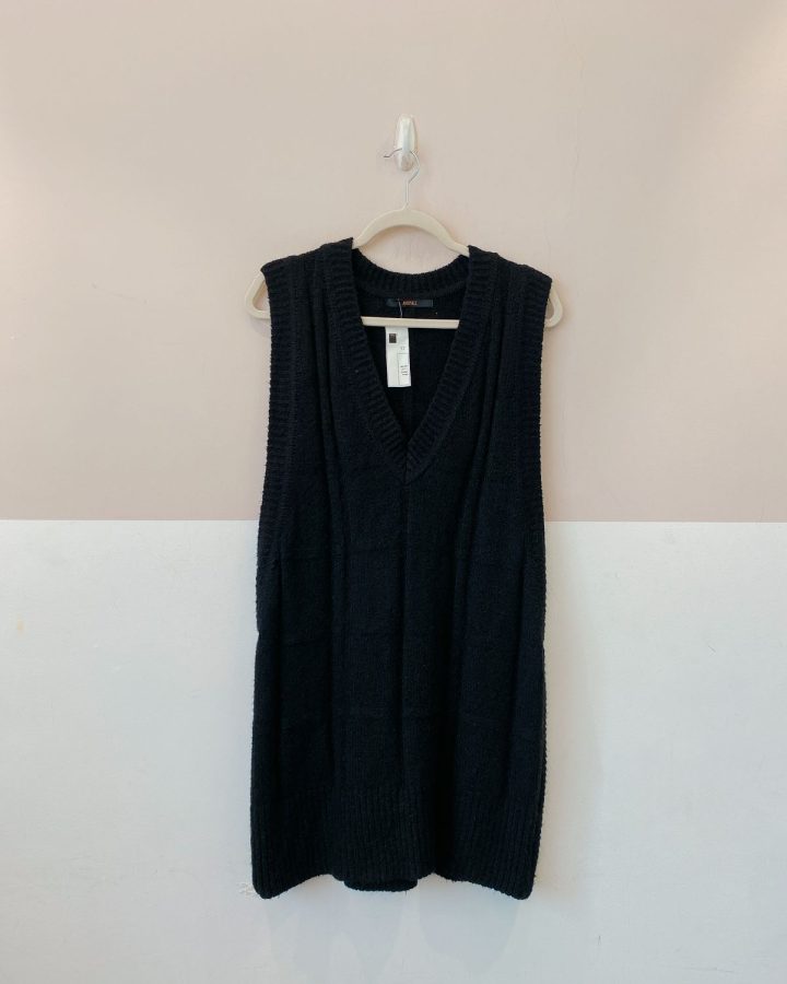 Colete preto tricot Animale G