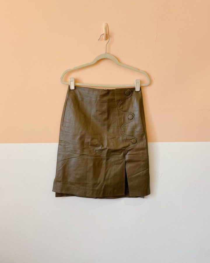 Saia midi verde botões Egray 36