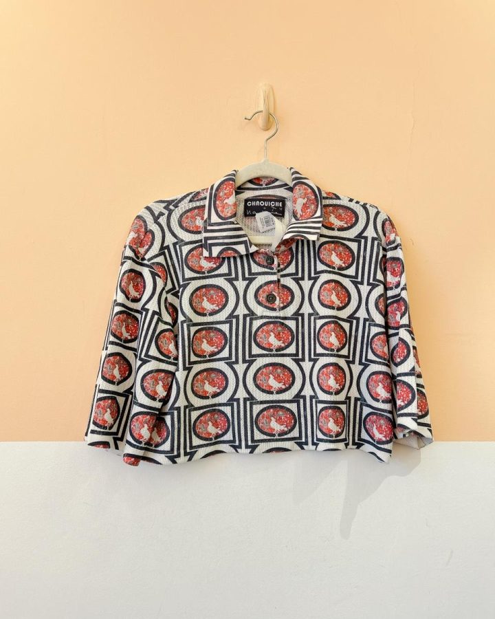 Blusa cropped estampada Chaouiche M