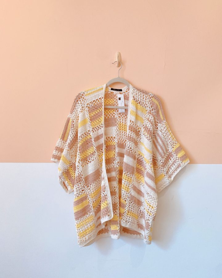 Kimono crochet cores Catarina Mina M