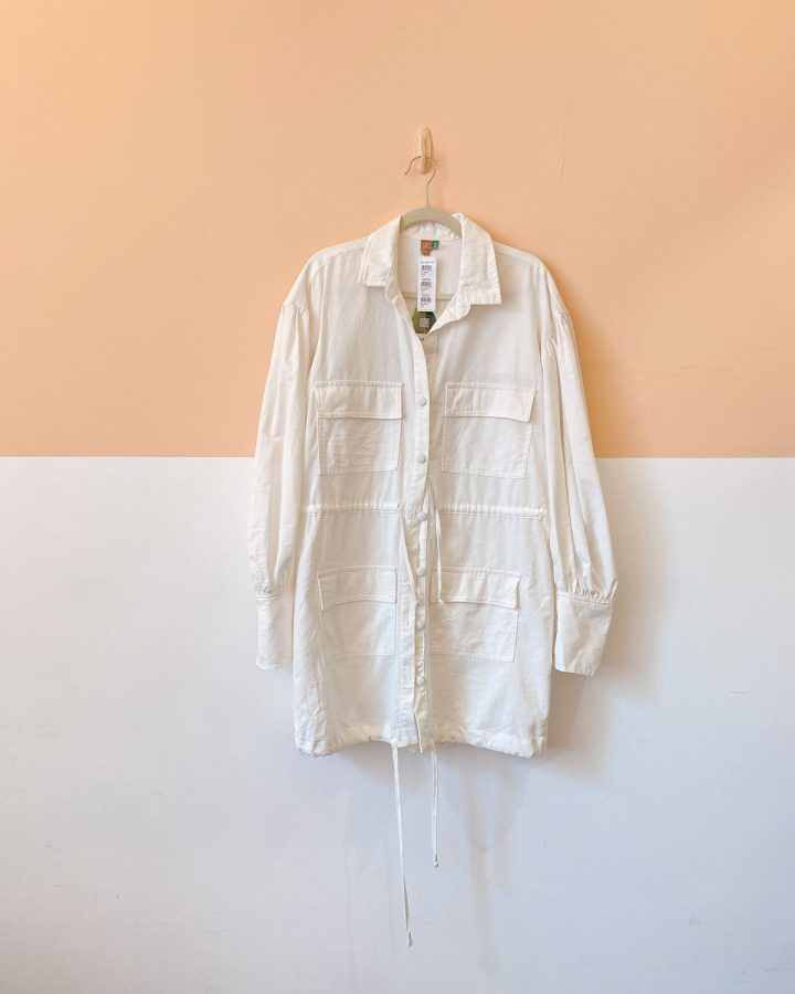Camisa maxi bolsos off Farm P