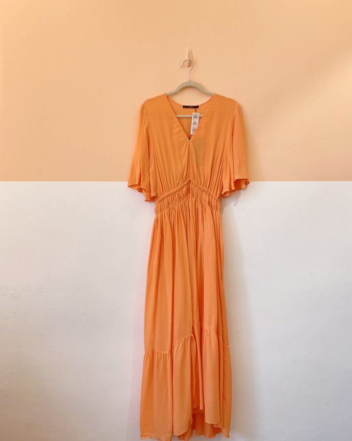 Vestido fluído laranja Animale 38