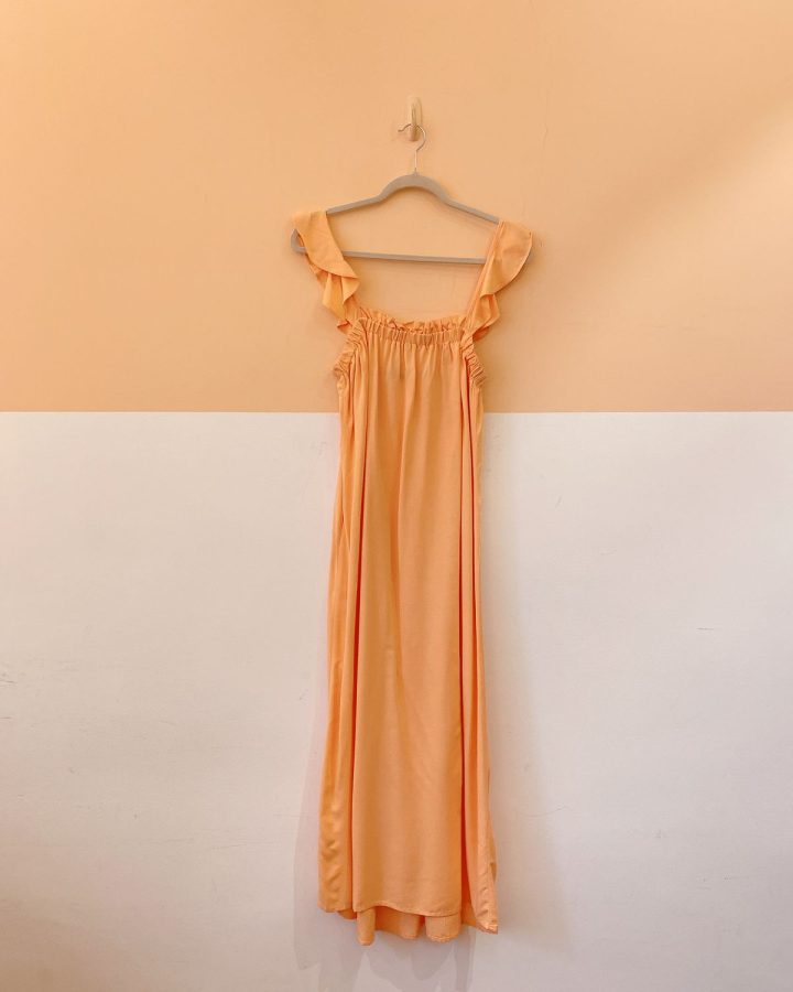 Vestido laranja alça Maria Filó M