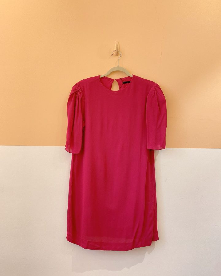 Vestido curto fluido rosa Animale 34