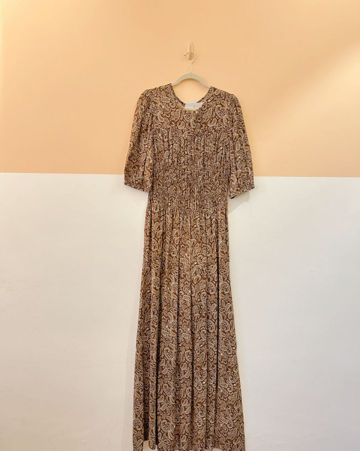 Vestido midi marrom Onni M