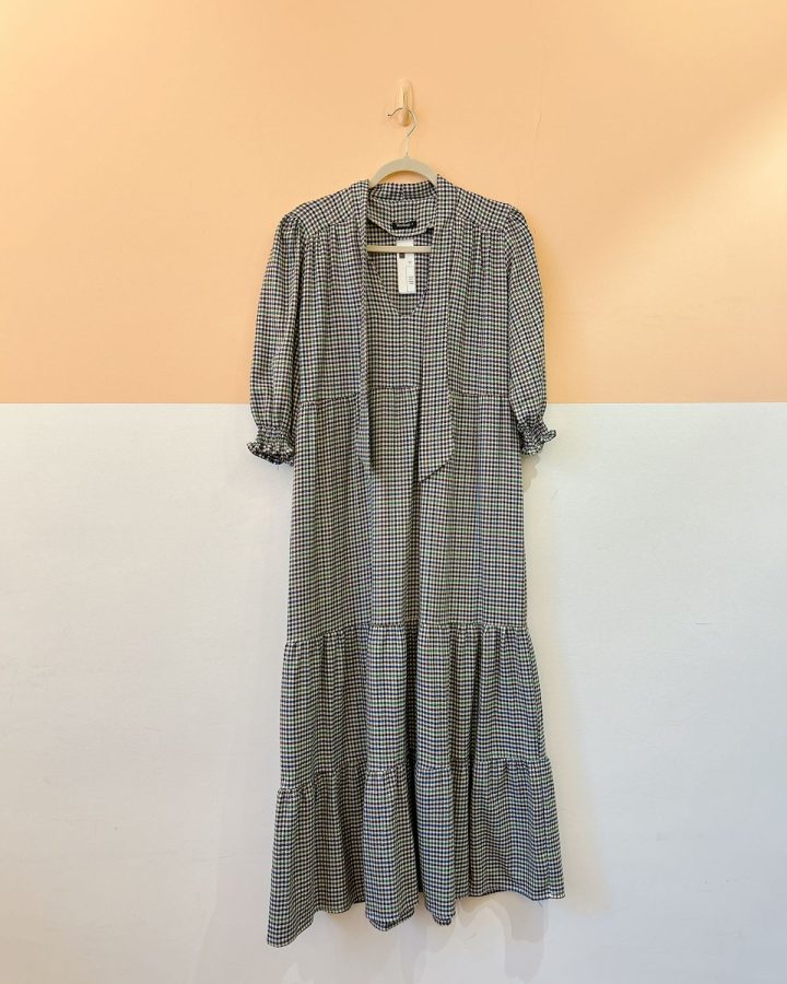 Vestido pied poule mangas Ideologic P