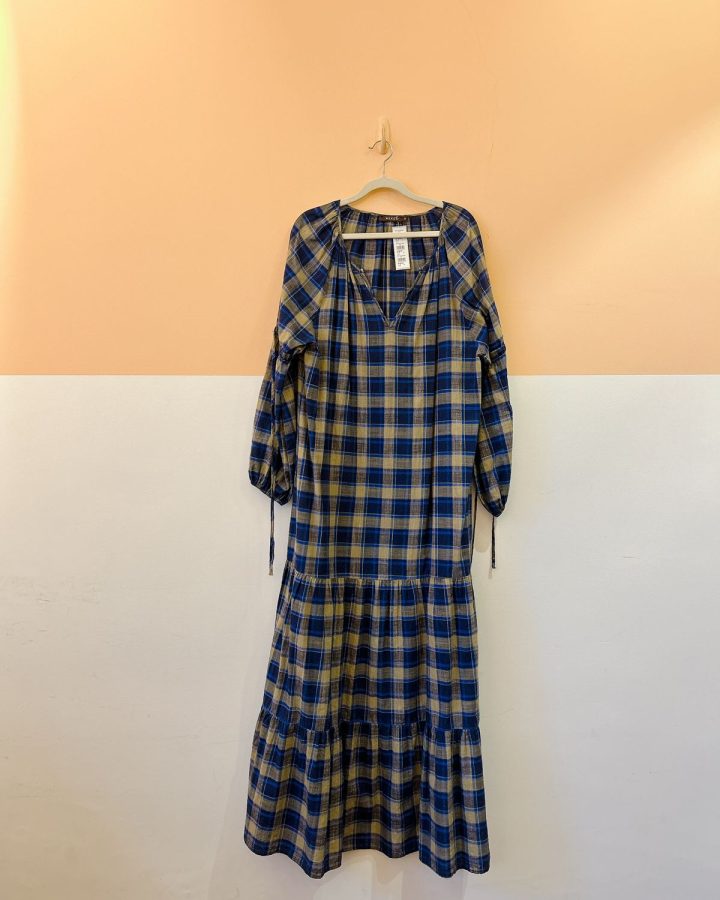 Vestido xadrez azul Mixed 38