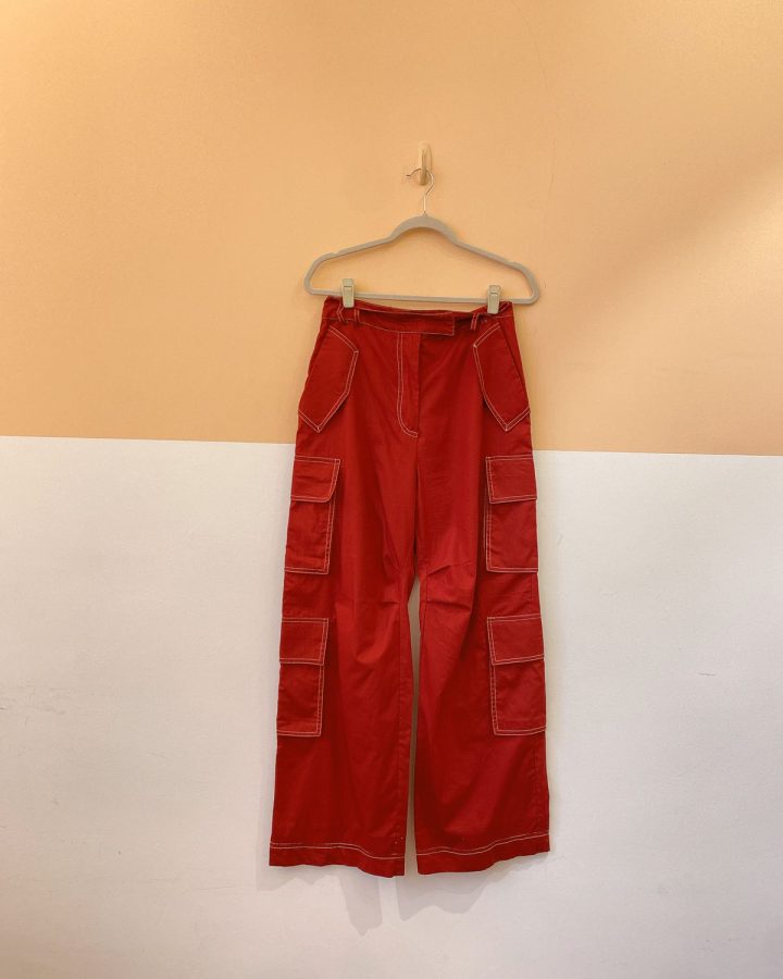 Calça cargo vermelha Dress To P
