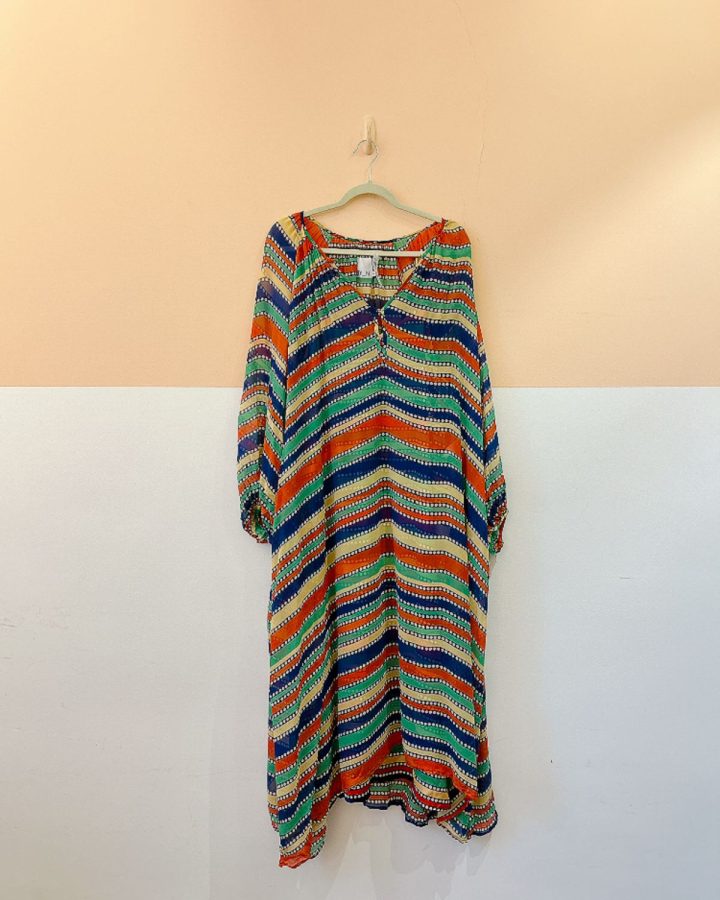 Vestido seda colorido BDLN M