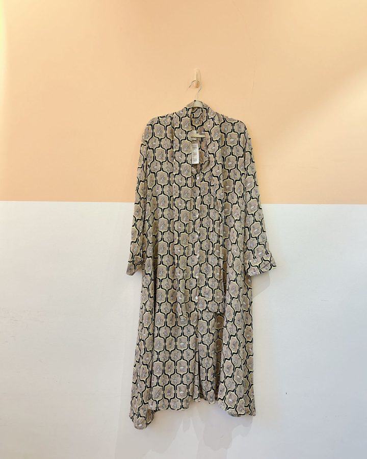 Vestido estampa bege macacos BDLN GG