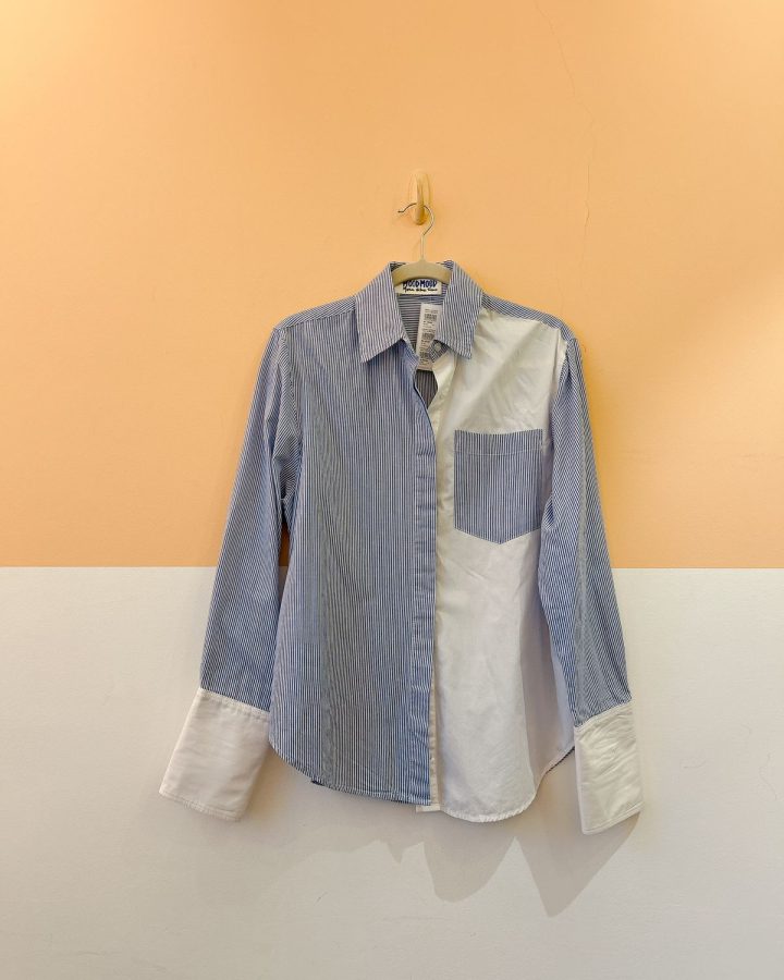 Camisa listrada azul e branco Hoodmood M