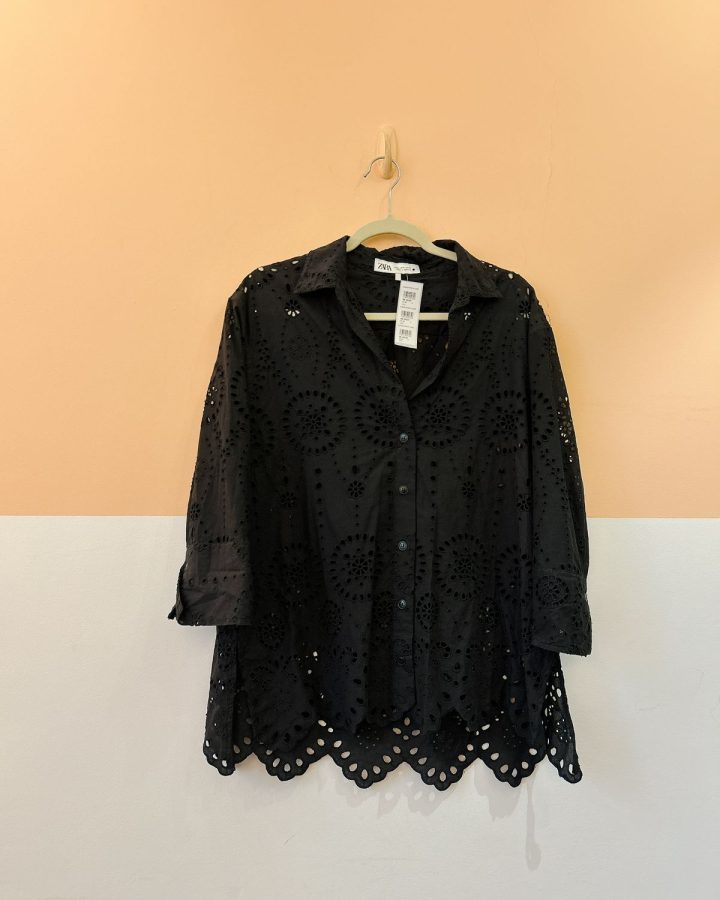 Camisa laise preta Zara M