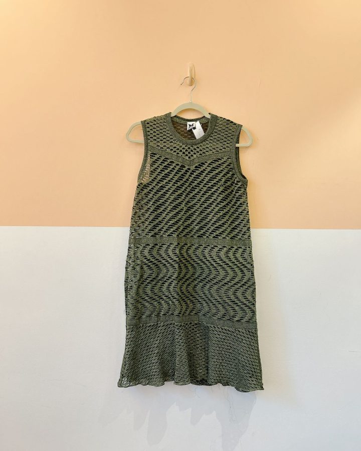 Vestido verde tricot brilhos Missoni G