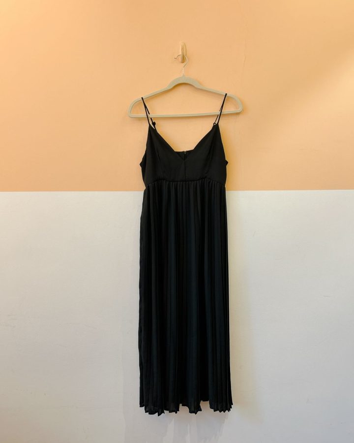 Vestido preto plissado Lenny Niemeyer G