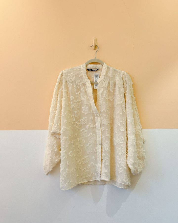 Camisa branca bordados pelos Zara M
