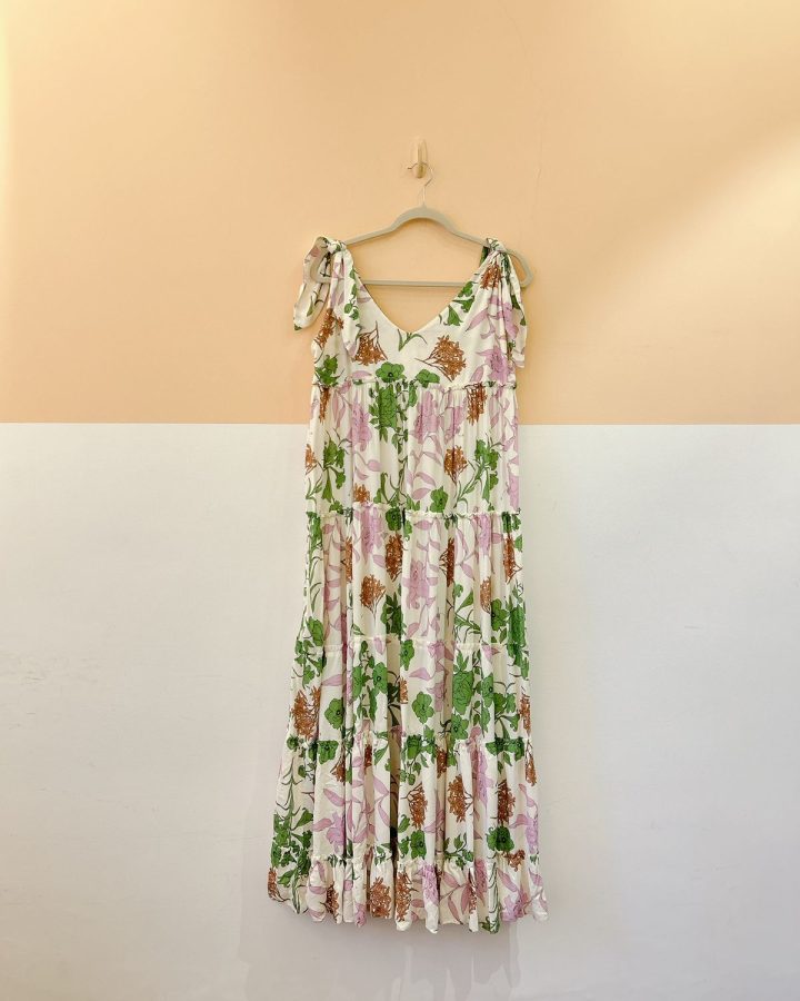 Vestido florido lilás EMI M