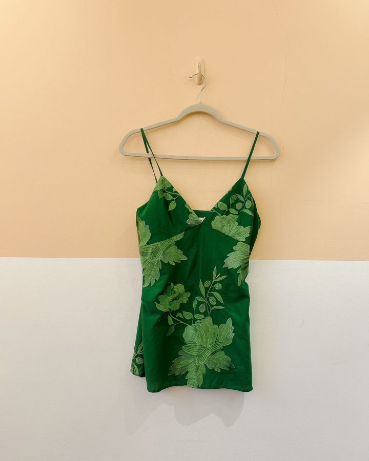 Blusa verde bordados Cris Barros 36