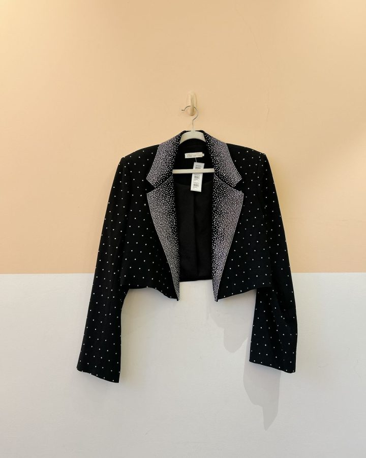 Blazer preto curto brilhos NV M