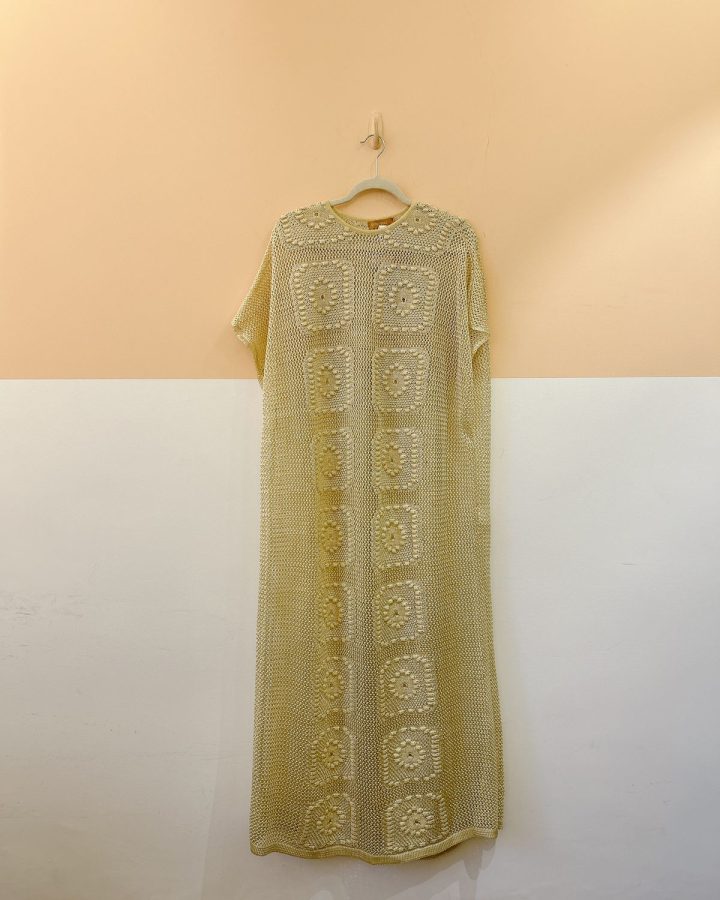 Vestido tricot dourado Blforyou P