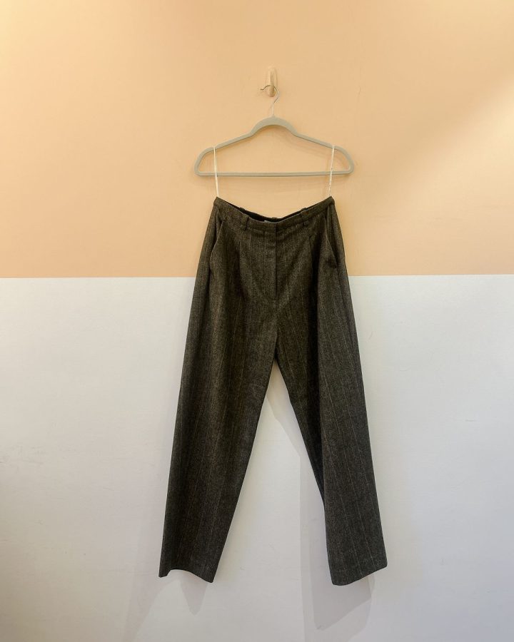Calça social xadrez cinza NV 36