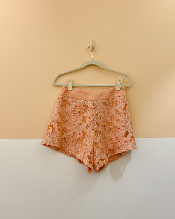 Conjunto short e blusa rosa renda Batiche PP