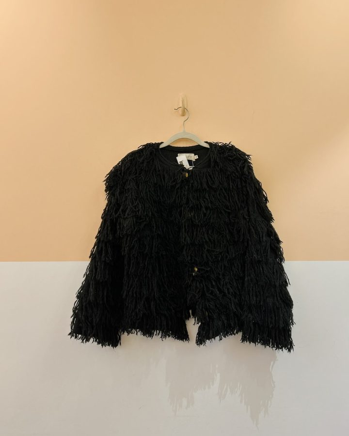 Tricot preto franjas Norah P