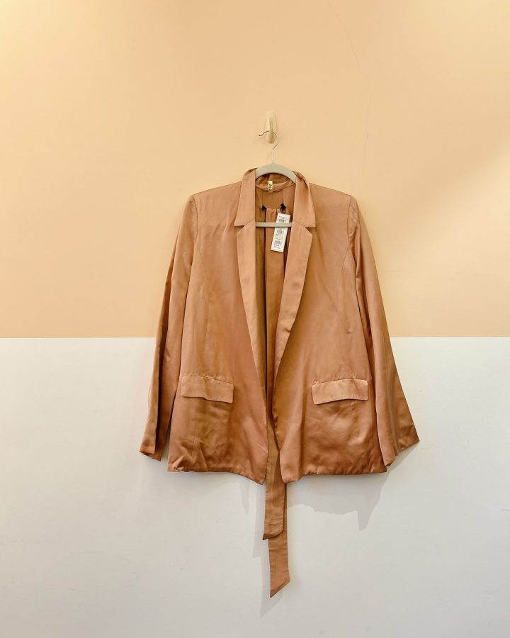 Blazer acetinado rose Andrea Marques 38