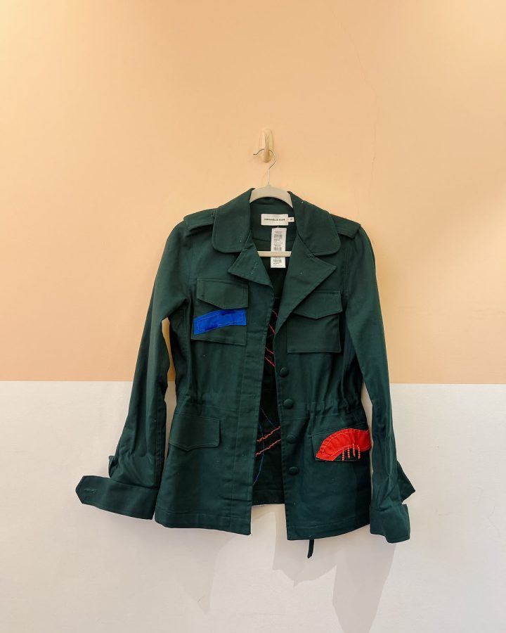 Blazer verde bordados Fernanda Di Biase P