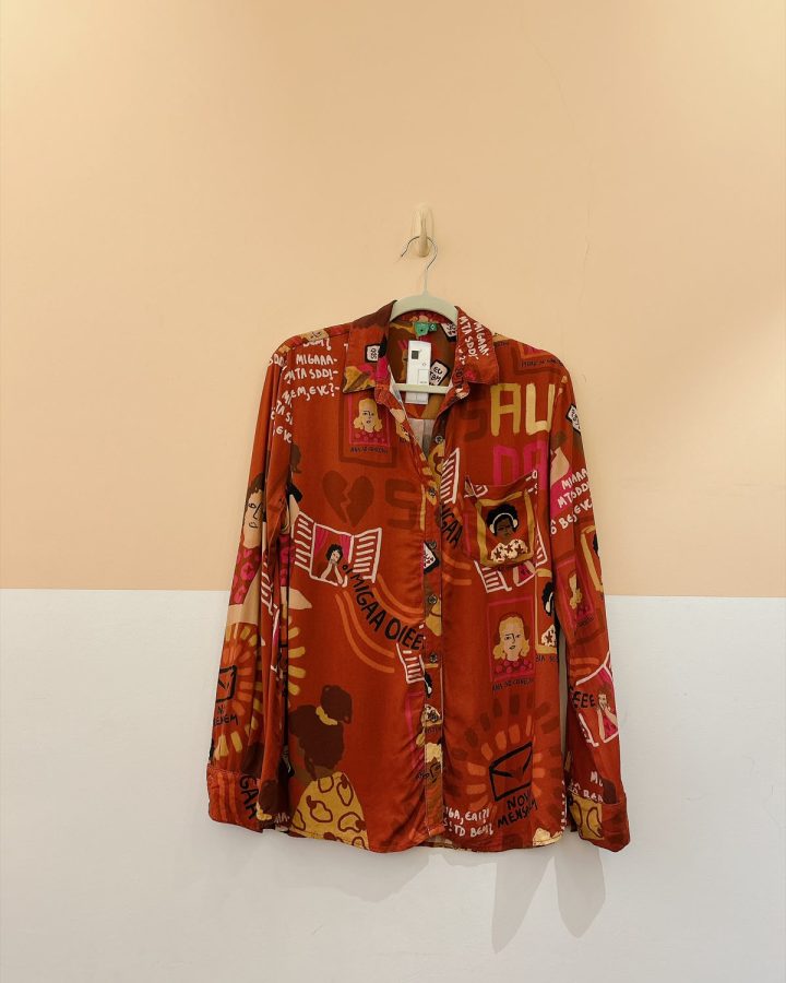 Conjunto short + camisa vermelho estampa Farm P