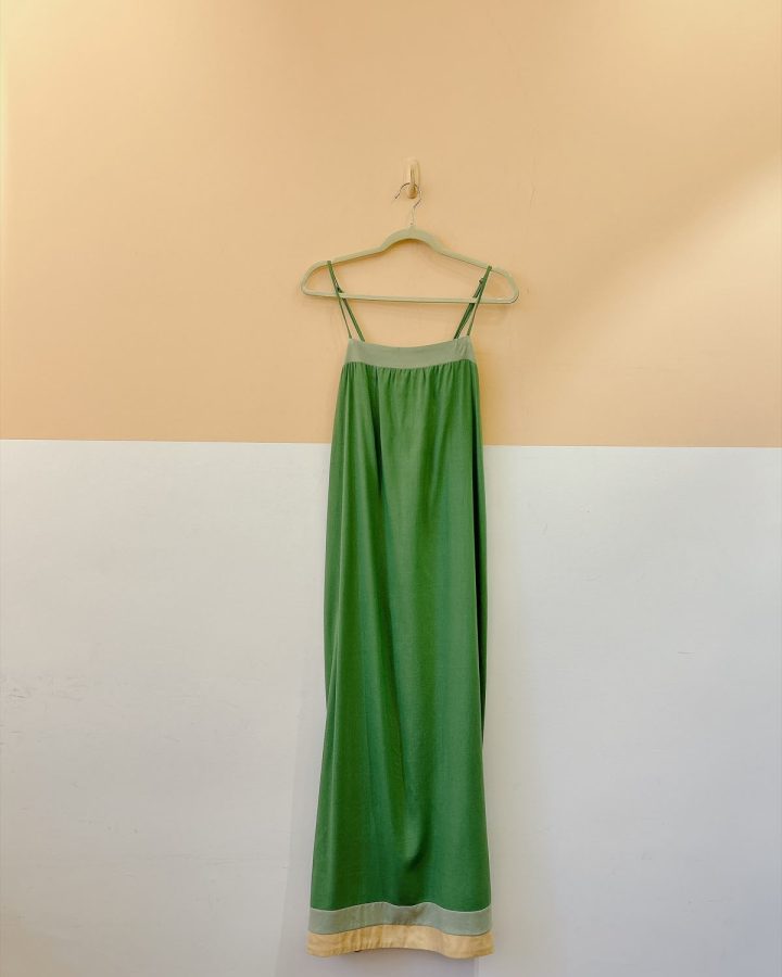 Vestido verde tons Maria Filó P