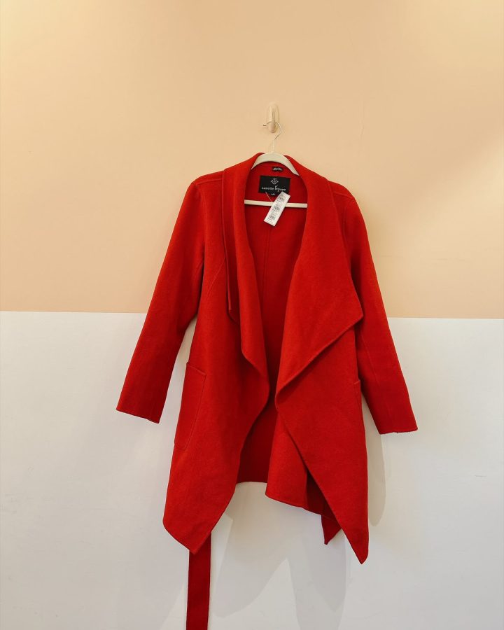 Sobretudo lã vermelho Manette Lepore G