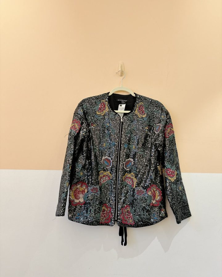 Jaqueta brilhos flores Zara M