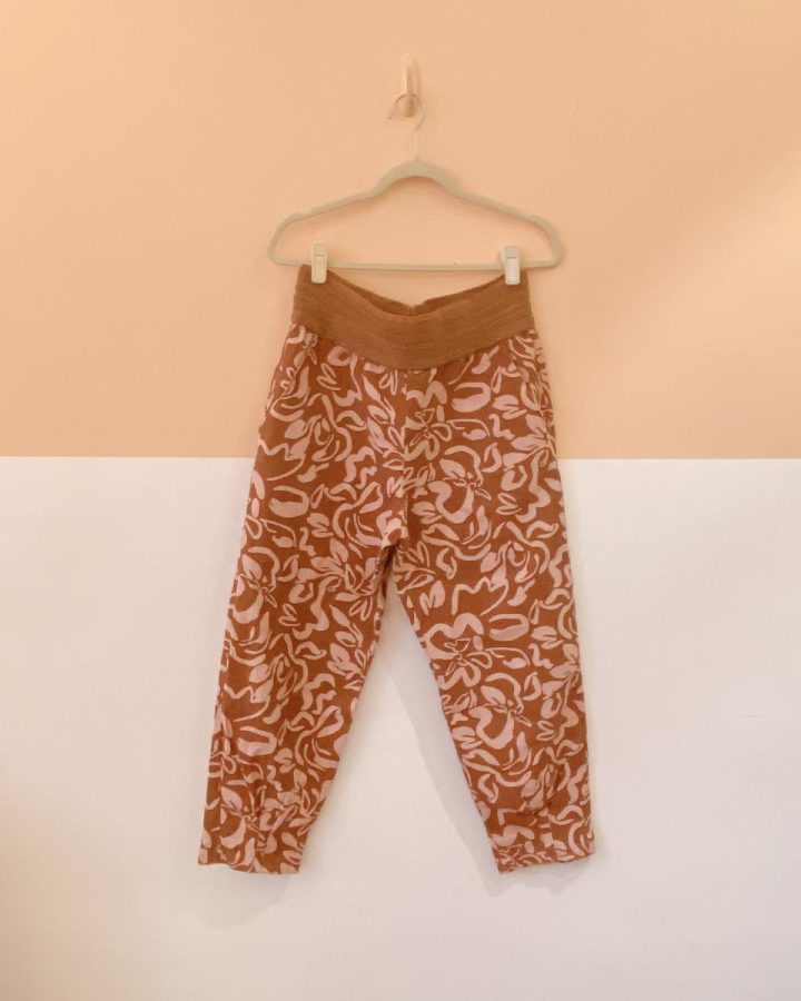 calça estampada marrom cós Gaya G