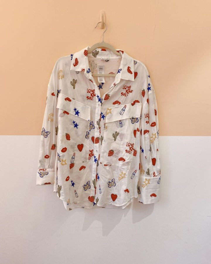 Camisa branca bordados Le lis blanc 44