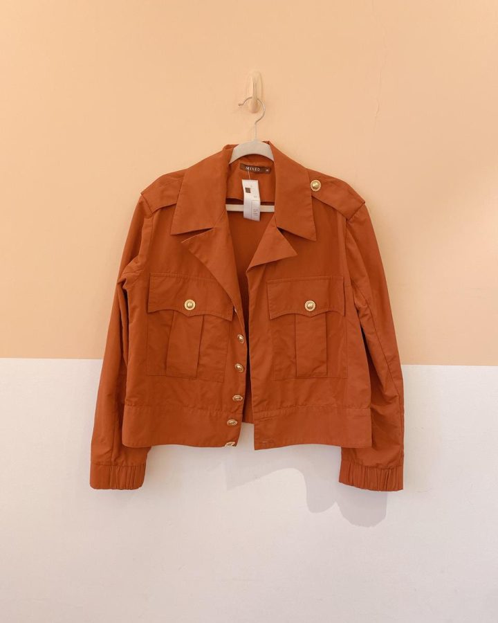 Jaqueta nylon terracota Mixed 40