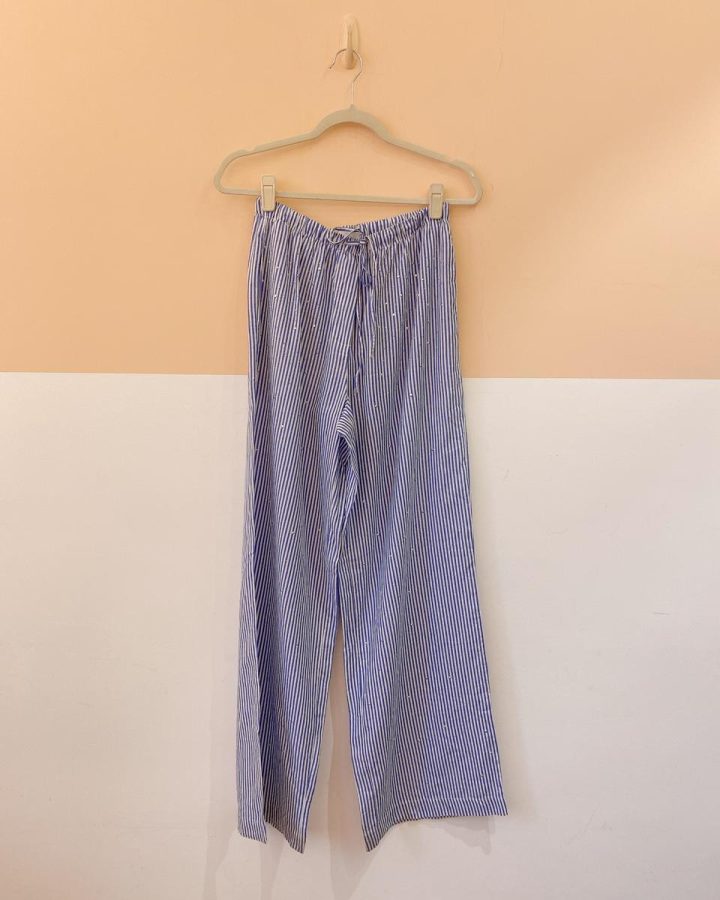 Calça listrada azul brilhos Riachuelo P