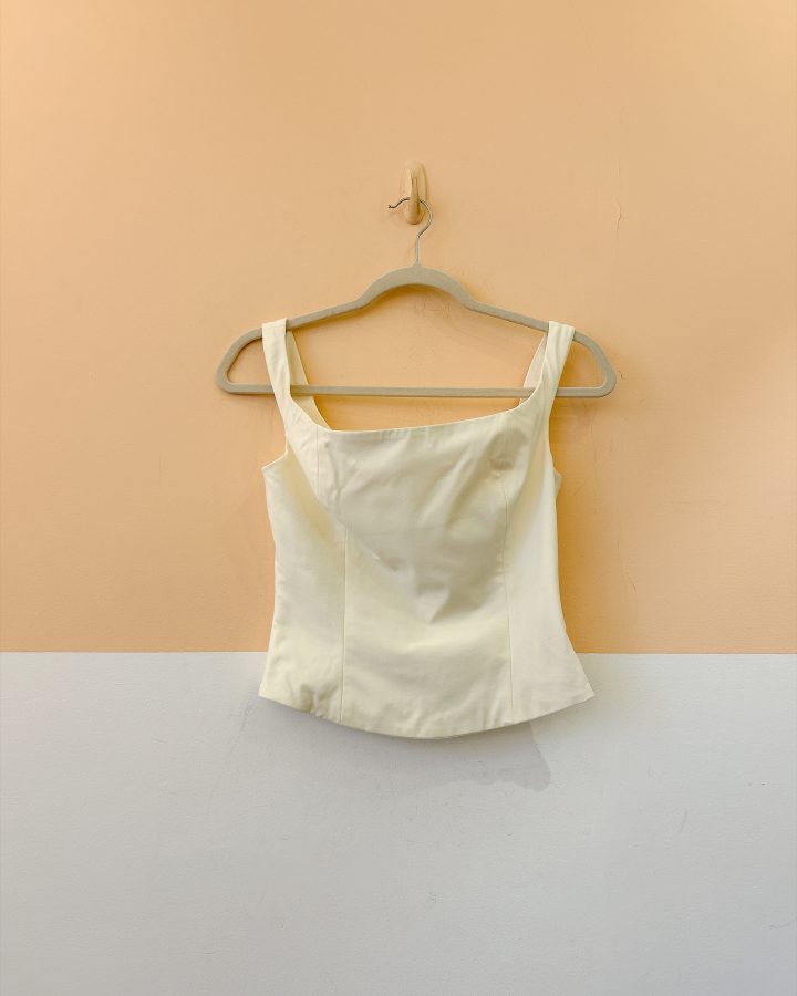 Corset zíper branco Amissima PP