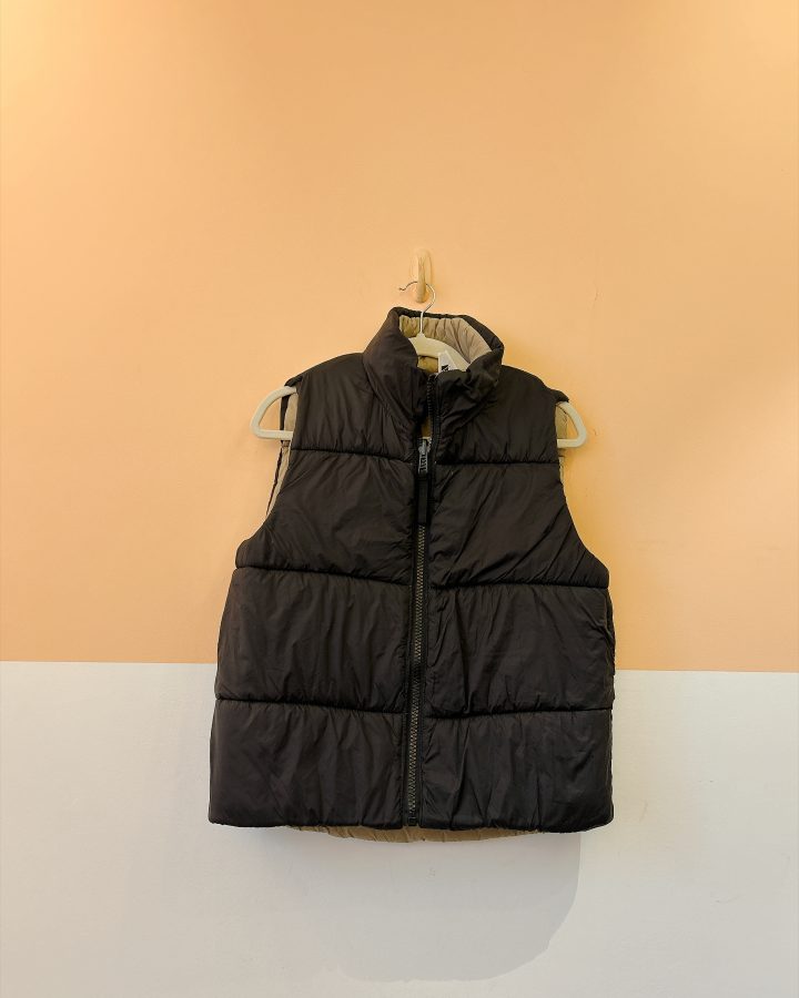 Colete puffer verde dupla face P