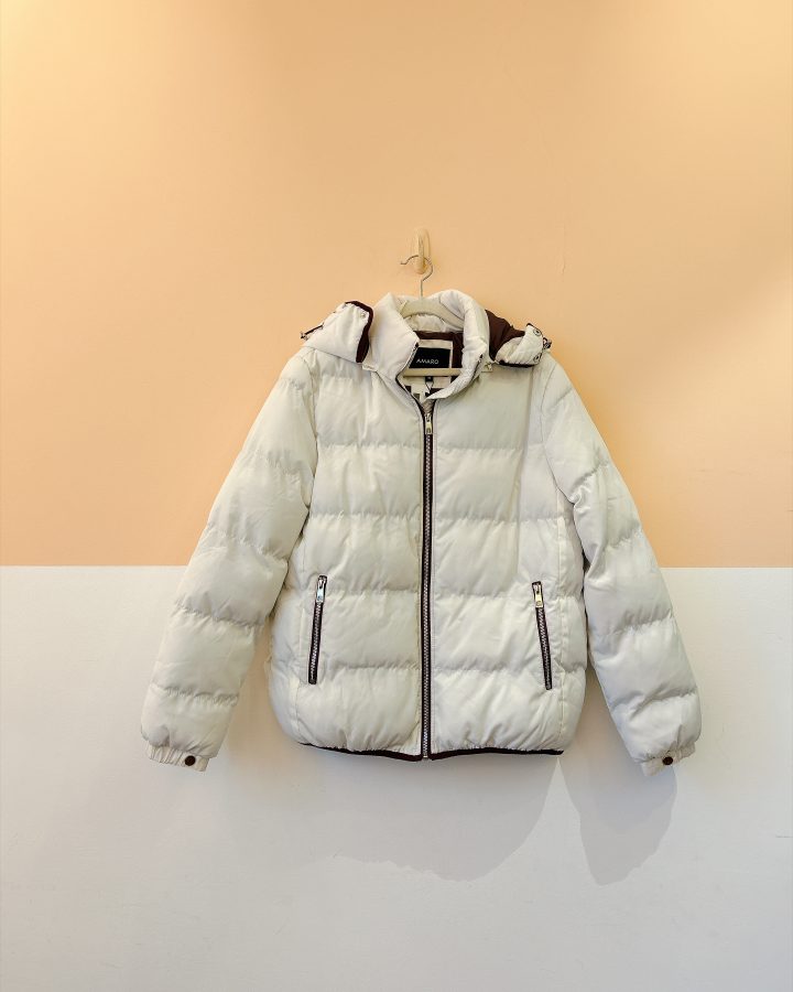 Casaco branco puffer Amaro M