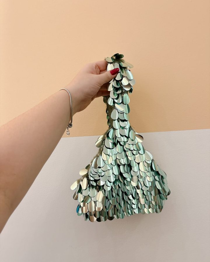Bolsa verde moedas Martu