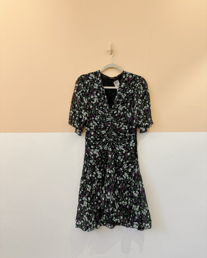Vestido curto fluído flores Animale P
