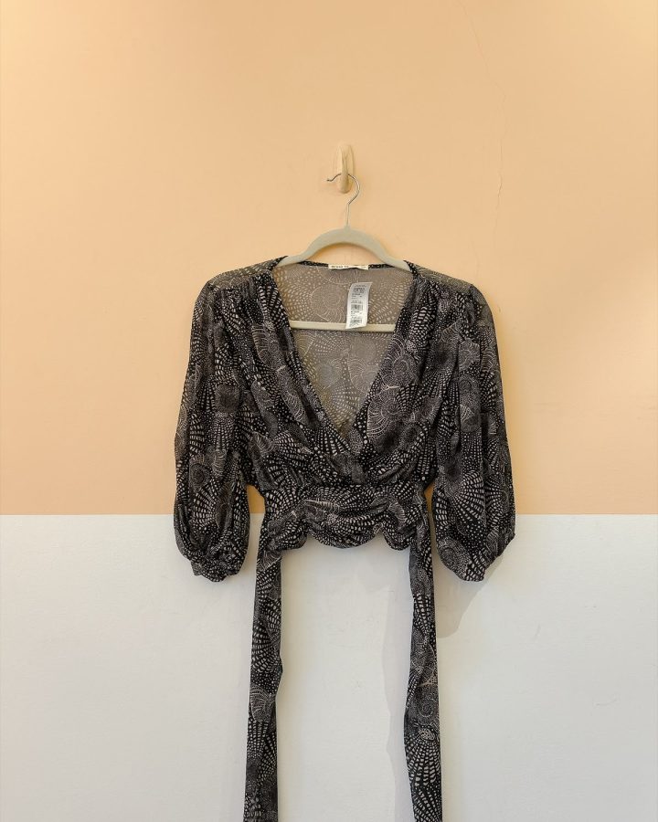 Blusa tule estampa preta Dress To PP