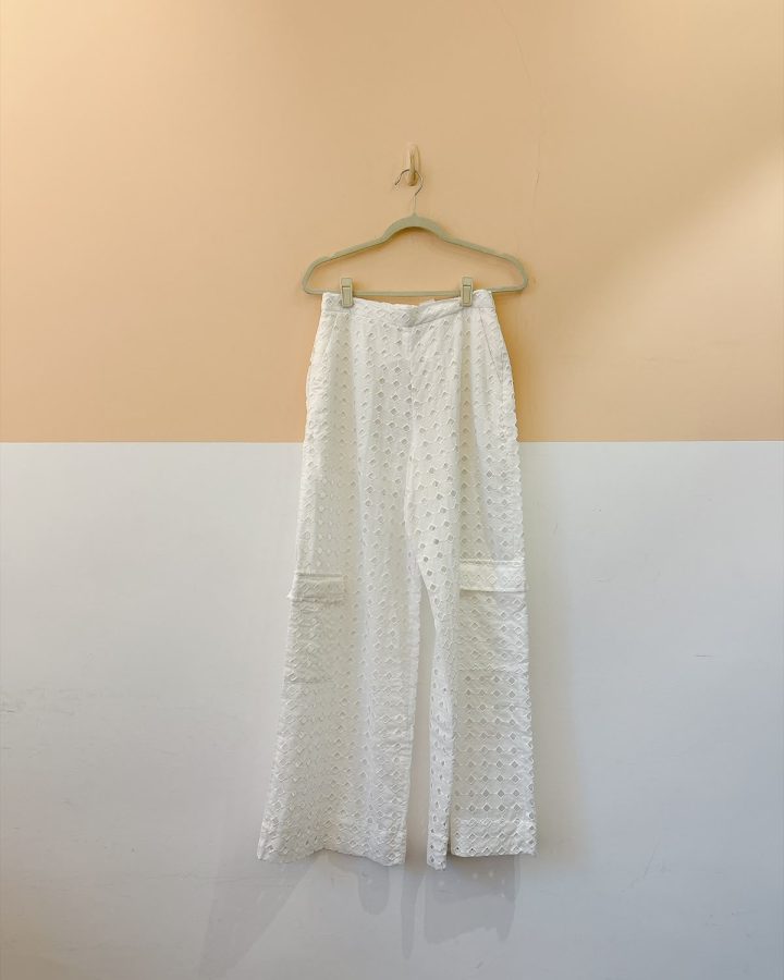 Calça branca laise bolsos Dress To 36