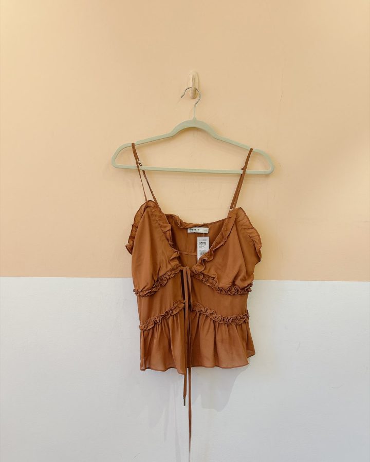 Regata marrom babados Dress To M