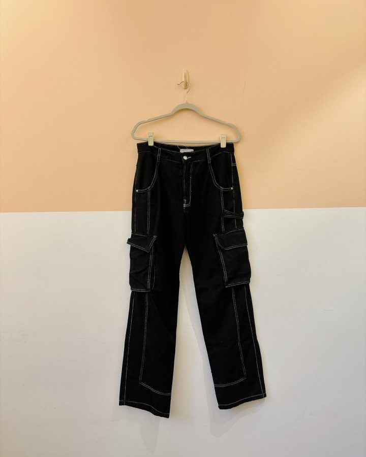 Calça jeans preta viés NV 38