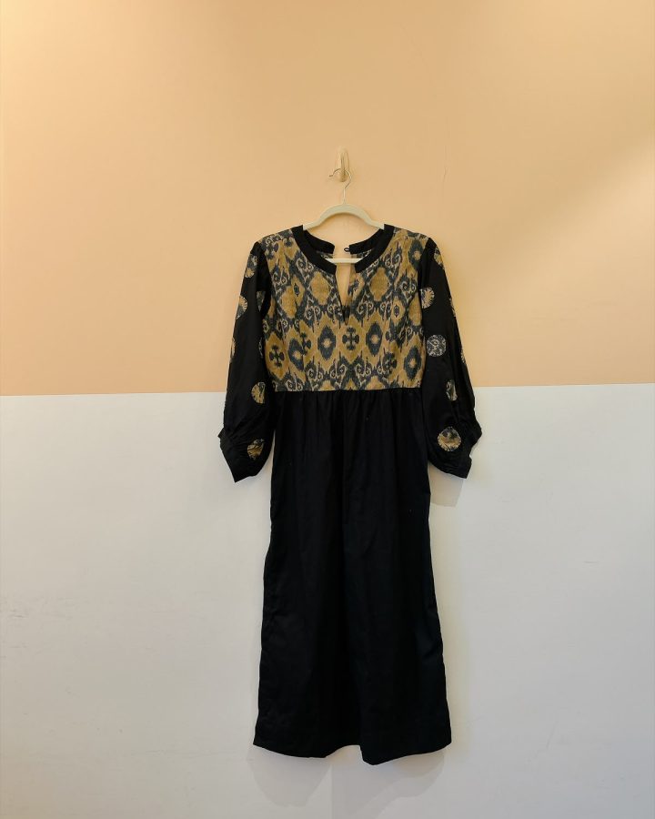 Vestido preto busto estampa Fernanda Di Biase M