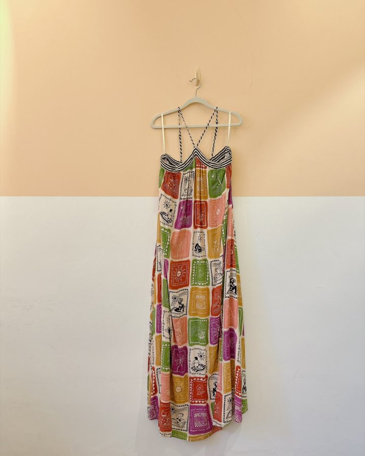 Vestido estampa colorida Farm G