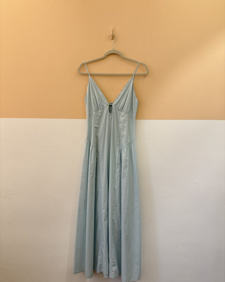 Vestido azul claro amplo Farm G