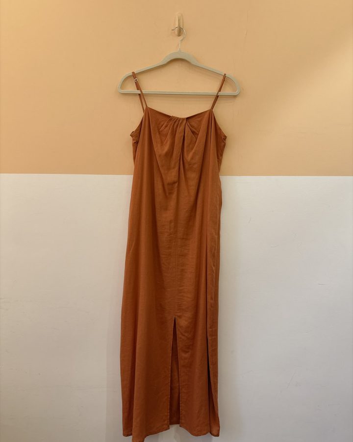 Vestido terracota fenda Dress To M
