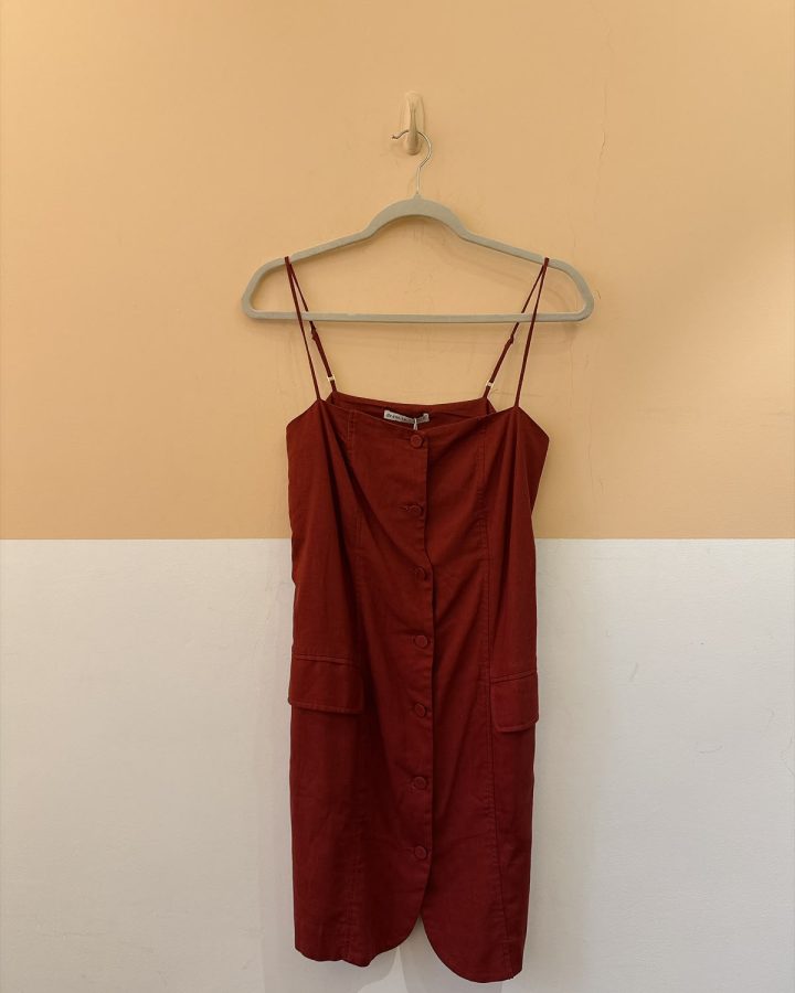 Vestido curto vermelho botões Dress To P